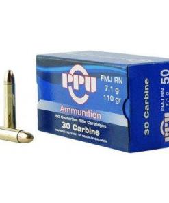 PPU Rifle Ammunition .30 Carbine 110 gr FMJ-RN 1990 fps 50/ct