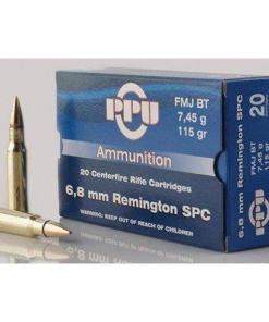 PPU Standard Rifle Ammunition 6.8mm SPC 115 gr FMJBT 2624 fps 20/ct