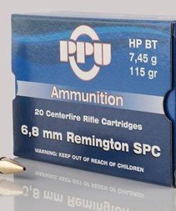 PPU Standard Rifle Ammunition 6.8mm SPC 115 gr HPBT 2624 fps 20/ct