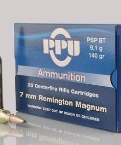 PPU Rifle Ammunition 7mm Rem Mag 140 gr PSP 2600 fps - 20/ct