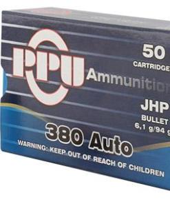 PPU Handgun Ammunition .380 ACP 94 gr JHP 951 fps 951 fps 50/ct