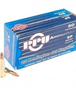 PPU Rifle Ammunition .22 Rem Jet Magnum 45 gr SP 770 fps  50/ct