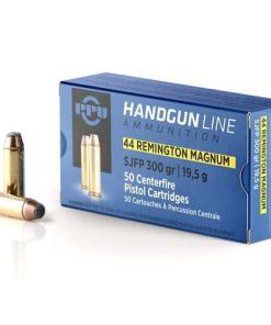PPU Handgun Ammunition .44 Mag  300gr SJFP 1279 fps 50/ct