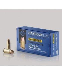 PPU Handgun Ammunition 9mm Luger  115 gr FMJ  1145 fps 50/ct