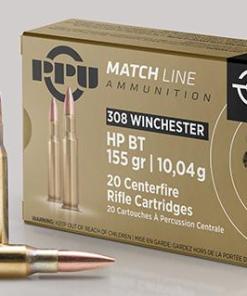 PPU Match Rifle Ammunition .308 WIN. 155 gr HPBT 2610 fps 20/ct