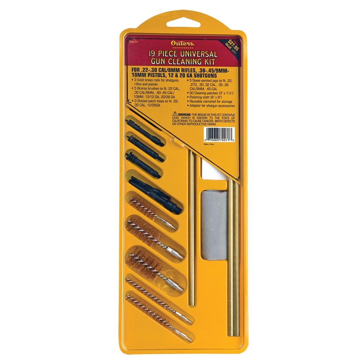 Outers 19 Piece Universal Gun Cleaning Kit