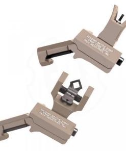 Troy 45-Degree Offset Sight Set - SSIG-45S-MDFT-00 - M4 Front & Dioptic Rear - Flat Dark Earth