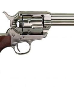 Cimarron Firearms Pistolero Nickel Handgun .22 LR 10rd Capacity 4.75" Barrel Wood Grips