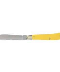Old Timer 94OTY Gunstock Trapper Folding Knife Yellow