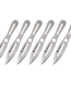 Smith & Wesson 6 8" Throwing Knives 4 1/4" Blade Silver