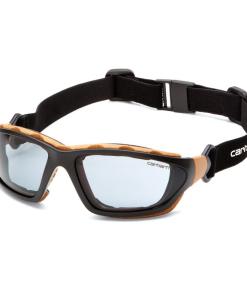 Pyramex Carhartt Carthage Shooting Glasses Black and Tan with Grey Anti-Fog Lens