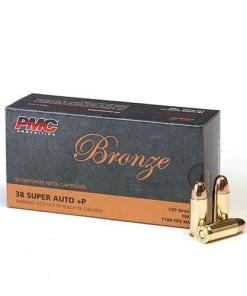 PMC Bronze Handgun Ammunition .38 Super +P 130 gr. FMJ 1100 fps 50/ct