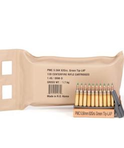 PMC X-Tac Battle Pack Rifle Ammunition 5.56mm 62 gr Green Tip 2920 fps 120/ct