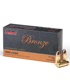 PMC Bronze Handgun Ammunition 9mm Luger 124 gr FMJ 1110 fps 50/ct