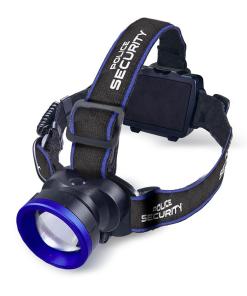 Police Security Flashlights Breakout Headlamp 600 Lumens Black