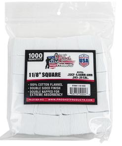 Pro-Shot 1 1/8" Square 100% Cotton Patches 1000/ct