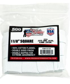 Pro-Shot Cotton Cleaning Patches SQ 1-1/8" .22/270 500/ct