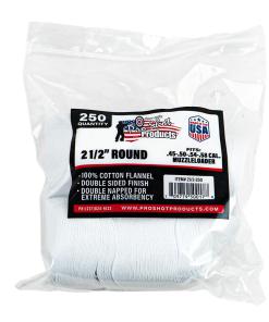 Pro-Shot 2 1/2" 100% Cotton Patches 250/ct