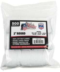 Pro-Shot 2" Round 100% Cotton Patches 500/ct