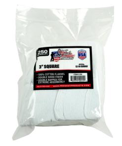 Pro-Shot 3" Square 100% Cotton Patches 250/ct