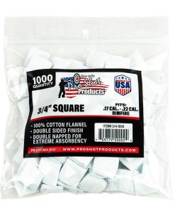 Pro-Shot 3/4" Square 100% Cotton Patches 1000/ct