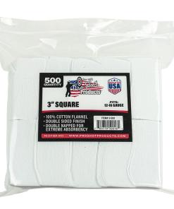 Pro-Shot 3" Square 100% Cotton Patches 500/ct