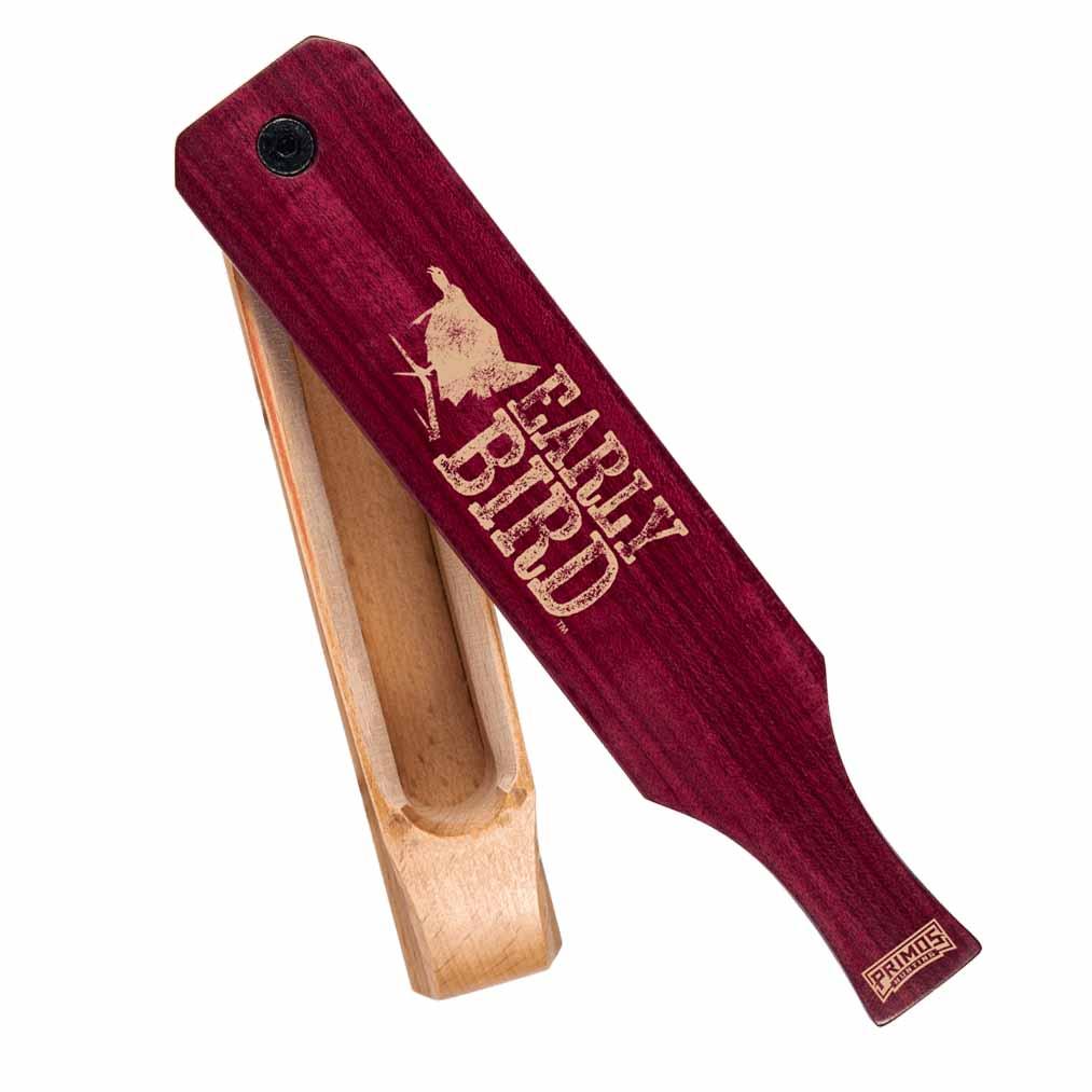 Primos Early Bird Turkey Box Call / Purple Heart Paddle With Hardwood Box