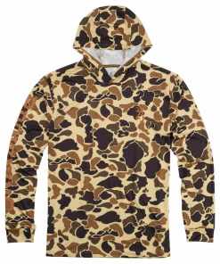 Browning Hooded Long Sleeve Tech Shirt Vintage Tan Camo M
