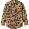 Browning Wasatch-CB Shirt Button-Front 2 Pocket Vintage Tan Camo S