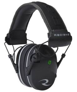 Radians Dual Microphone Electronic Earmuff 3.5mm Stereo Jack 23dB Black Grey