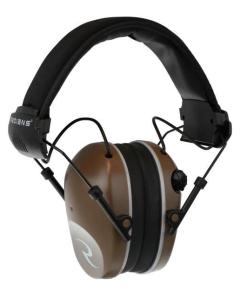 Radians Dual Microphone Electronic Earmuff 3.5mm Stereo Jack 23dB Black Tan