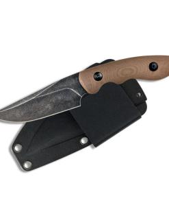 ABKT Elite Shadow Predator Fixed Knife 3-1/2" Drop Point Blade Brown