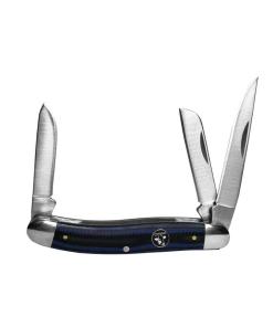 ABKT Cattleman Stockman Cowhand Series Knife 3 Blades Blue