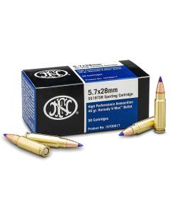 FN SS197SR Handgun Ammunition 5.7x28mm 40gr V-MAX 1738 fps 50/ct