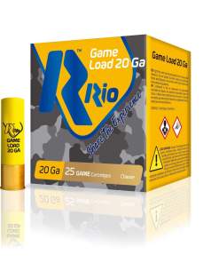 Rio Field Shotshells 20 ga 2 3/4" 2 3/4 dr 1 oz #7.5 1250 fps 25/ct