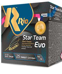 Rio Star Team Evo Spreader 32 Shotshells 12ga 2-3/4" 1-1/8oz 1250 fps #8.5 25/ct