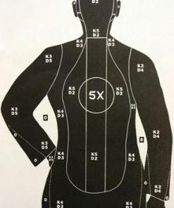 Speedwell Police Qualification Silhouette New Standard 5 X Ring - 200/Pack -27" X 38"