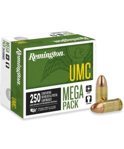 Remington UMC Handgun Ammunition 9mm Luger 115 gr. FMJ 1145 fps 250/ct