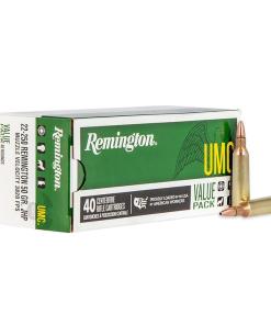 Remington UMC Rifle Ammunition 22-250 Rem 50gr JHP 3820 fps 40/ct