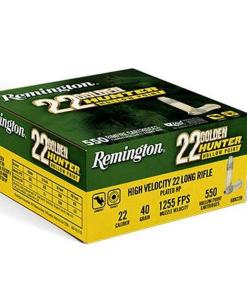 Remington Golden Hunter Rimfire Ammunition .22LR 40gr HP 1255 fps 550/ct