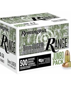 Remington Range Handgun Ammo 9mm Luger 115 gr FMJ 1145 fps 500/ct