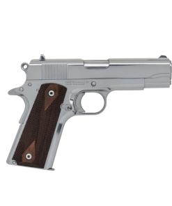 SDS Imports Tisas 1911 A1 Desperado 9/38 Handgun 9mm Luger 9rd Magazines (2) 4.25" Barrel Silver with Brown Grip