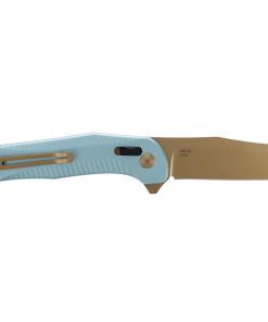 SOG Knives Diverge XR Folding Knife 3" Sheepsfoot Blade Gold and Light Blue Blister Pack