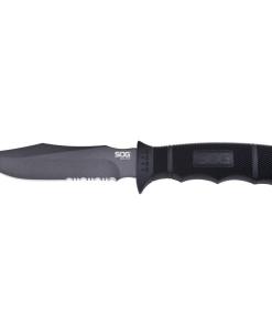 SOG Seal Pup Fixed Blade Knife 4-3/4" Clip Point Blade Black with Nylon Sheath