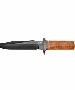 SOG Super SOG Bowie Knife 7.5" Blade Brown Leather