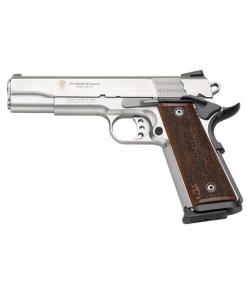 S&W PC SW1911 Pro Series Brown Grip Handgun 9mm Luger 10rd Magazine 5" Barrel Stainless