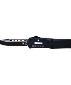 Templar Knife Large Come And Take It OTF Knife 3-1/2" Drop Point Blade Black