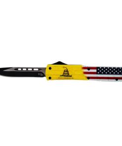 Templar Knife Slim Knife 3-1/2" Drop Point Blade Don't Tread on Me US Flag