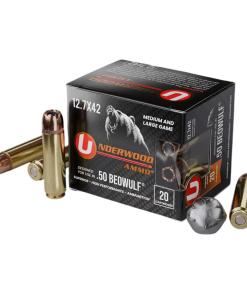 Underwood Hunting & Self Defense Handgun Ammunition 50 Beowulf(12.7x42) 350gr JHP 1775 fps 20/ct