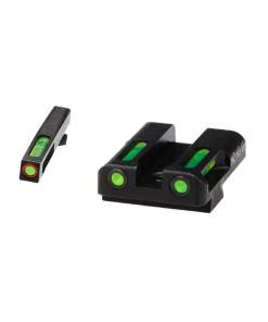 HIVIZ LiteWave H3 sight Green LitePipe/orange front ring fits Glock Models Chambered in 9mm Luger 40 S&W and .357 Sig